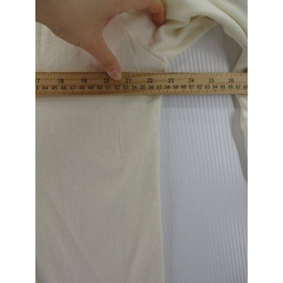 VINTAGE LL Bean Top XL Tall Cream Turtleneck Shirt T Tee 90s USA - Picture 5 of 10